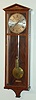 Austrian, Dachluhr timepiece, in a mahogany case with satinwood banding, and a pediment top. The two piece silvered dial has entire turned inner and outer bezels, 5 to 7 day duration, weight driven, silk thread suspension, c1825