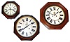 Four wood case 8 day Connecticut octagonal marine clocks, Waterbury, Ansonia, New Haven, Beach and Hubbell, later 19th century.
