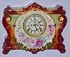 Ansonia Clock Co., New York, "La Vinda" Royal Bonn 8 day time and strike spring driven porcelain mantel clock, c1901