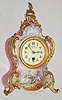 French, A. Frankfield and Co., New York, 8 day time only spring driven porcelain mantel clock, c1900