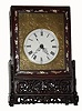 Chinese reproduction mostly rosewood 8 day, 2 fusee movement [rear wind] with center seconds, bracket clock with bracket, late 20th century.