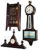 Three New Haven wood case clocks, early 20th century.