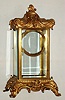 Ansonia Zenith cast-metal and beveled glass crystal regulator case (no works or gong), c1914.