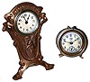 Two Connecticut 30-hour novelty timepieces, Lux and Waterbury, early 20th century.