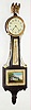 Waltham Clock Co., Waltham, Mass. mahogany 8 day spring driven miniature banjo timepiece, c1925