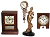Three clocks: Seth Thomas 30-hour cottage timepiece; Waltham 8-day 1919 car clock; Linden Japanese swinger.