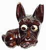 German, Oswald, Scotty Dog 30 hour rotating eyes novelty clock, circa mid 20th century