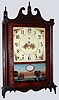 Eli Terry pillar and scroll clock case and open escapement dial, c1830