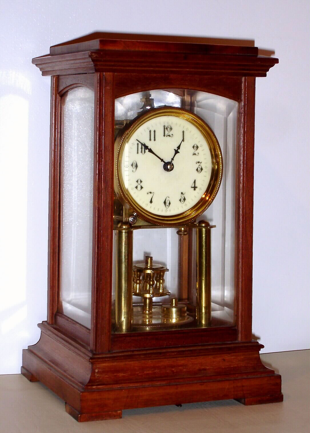 German, Gustav Becker, disc pendulum 400 day clock in its original mahogany case, c1910 — Antique Clocks Price Guide