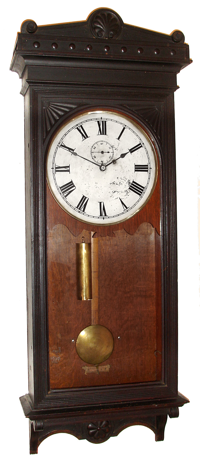 Seth Thomas Clock Co., Thomaston, Conn., "Regulator No. 30" oak weight driven 8 day time only wall clock, c1909 — Antique Clocks Price Guide