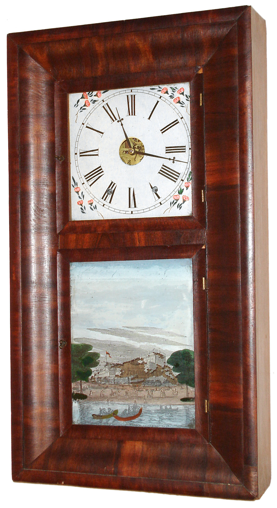 Chauncey Jerome, New Haven, Conn., 8 day time and strike OG shelf clock, c1850 — Antique Clocks Price Guide