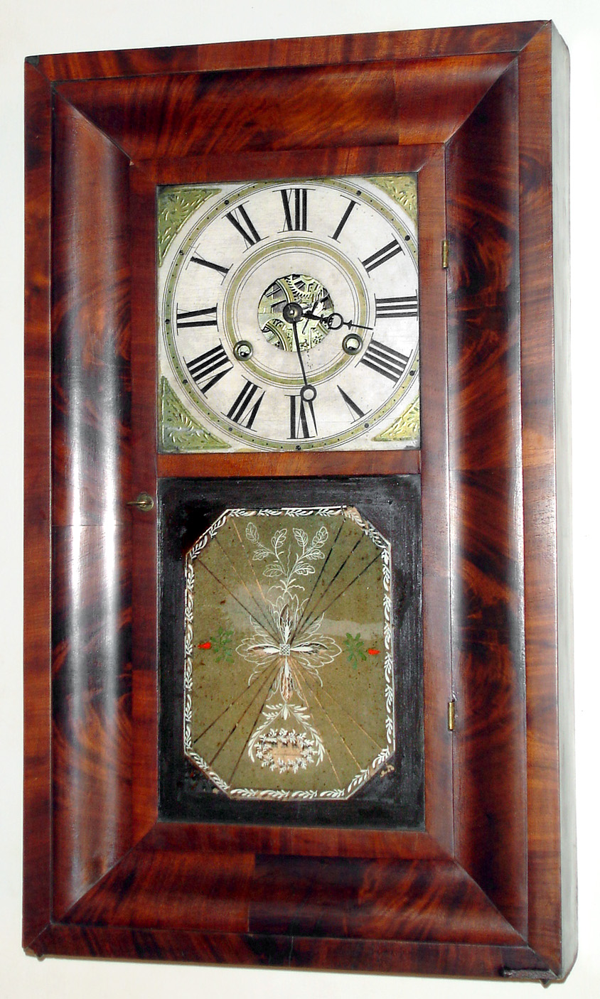 Spencer and Seymour, New York, 30 hour time and strike OG shelf clock, c1850. — Antique Clocks Price Guide