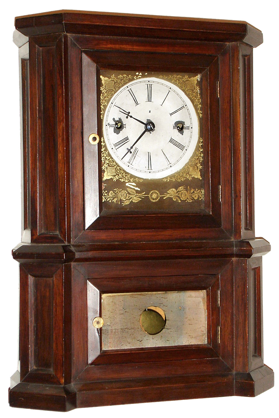 Atkins, Whiting and Co., "Parlor No. 1" with a Type III 30 day, wagon spring movement shelf clock, c1852 — Antique Clocks Price Guide