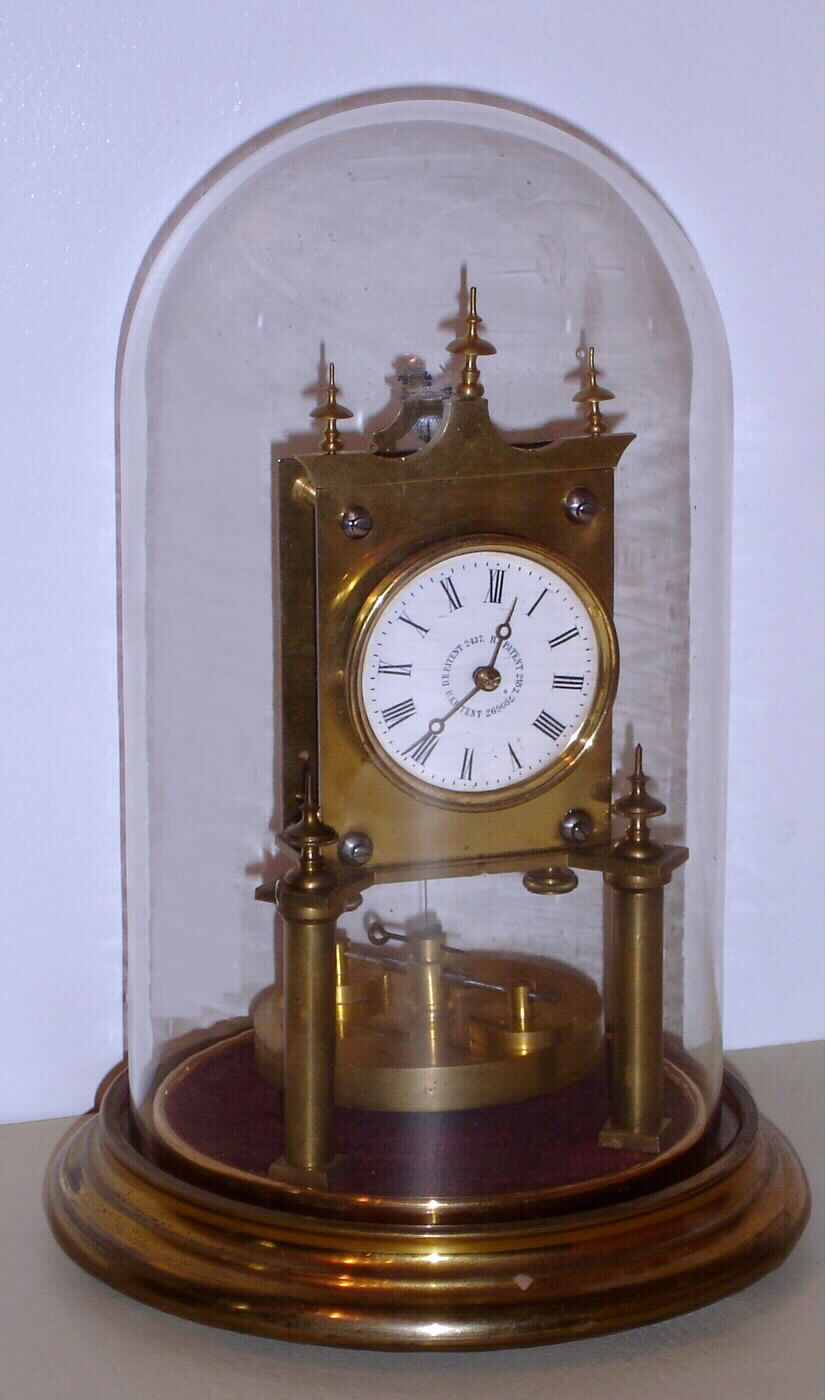 German, an Anton Harder patent, small 400 day clock with dome, c1885 — Antique Clocks Price Guide