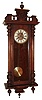 Kienzle, German Vienna Regulator wall clock, 8 day time and strike spring driven movement in walnut case, c1900