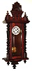 German wall clock, 8 day time and strike spring driven movement in ornate walnut case, c1900