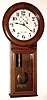 Seth Thomas Clock Co., Thomaston, Conn., "Regulator No. 2" wall clock, 8 day time only weight driven 77B movement with maintaining power, in oak case, c1930