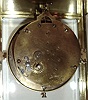 German 400 day disk pendulum clock in polished brass and beveled glass crystal regulator case, c1910
