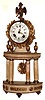 French white marble Empire 8 day striking mantel clock, Mougin movement, c1880