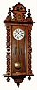Gustav Becker, German walnut 8 day 2 weight time and strike Vienna regulator wall clock, c1911