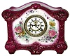 Ansonia Clock Co., New York, "La Croix" 8 day time and strike porcelain mantel clock, c1900