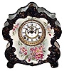 Ansonia Clock Co., New York, "La Vogue" 8 day time and strike porcelain mantel clock, c1901