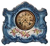 Ansonia Clock Co., New York, "Ossipee" 8 day time and strike porcelain mantel clock, c1900