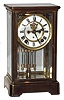 Ansonia Clock Co., New York, "Prism" 8 day time and strike crystal regulator mantel clock, c1914