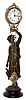Ansonia Clock Co., New York, "Huntress Swing" 8 day figural mystery clock, c1883.