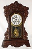 New Haven, New Haven, Conn., "Camden Line" 8 day time and strike oak kitchen clock, c1907