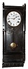 Seth Thomas Clock Co., Thomaston, Conn., "Queen Anne" ebony 8 day time and strike wall clock, c1880