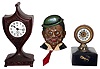 Clocks- 3 (Three) American metal novelty clocks: Lux; New Haven; Jennings; early 20th century
