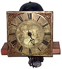 Movement and dial, Timothy Tregoe, Great Marlow, English brass 30 hour time and strike weight driven, square dial, one hand, c1770