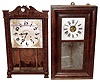 Clocks- 2 (Two) Connecticut mahogany 8 day time and strike shelf clocks, George Marsh short carved case (for parts) and unsigned OG, mid 19th century