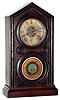E. Ingraham, Bristol, Conn. "Doric" 8 day time, strike and alarm rosewood mantel clock, c1880