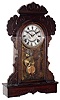 F. Kroeber, New York, "Talisman" walnut 8 day time and strike mantel clock, c1885