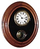F. Kroeber, New York, walnut and felt 8 day time and strike picture frame clock, c1868