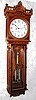 Seth Thomas for Ball Watch Co., Cleveland, "CUSTOM" model jeweler's regulator, weight driven, unlisted in Seth Thomas catalogs, however there are 4 known examples, each slightly different. See Tran Ly's book on Seth Thomas, 3rd Edition, pages 316 and 317 for detailed photos and information. This model with No. 68 movement with jeweled pallets. From the Bob Wasserman collection. Walnut case with burled accents. c1890