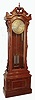 E. Howard and Co., Boston, "REGULATOR No. 61", Astronomical standing timepiece, weight driven, 8 day, with 4-jar mercurial pendulum, silvered 14" dial with center minutes and subsidiary hours and seconds, c1890