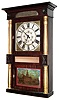 Olcott Cheney, Berlin, Conn., 30 hour time and strike wood movement column and cornice shelf clock, c1831