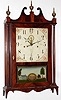 Eli Terry, Plymouth, Conn., 30 hour time and strike model 3 outside escape pillar and scroll shelf clock, c1819