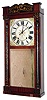 Riley Whiting, Winchester, Conn., 30 hour time and strike wood movement half column and splat shelf clock, c1830.