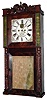 Hotchkiss and Benedict, Auburn, NY, 8 day time and strike brass movement shelf clock. Serial No. 2293 stamped on the movement. This is a late movement as the winding holes are now symmetrical on the dial, c1837