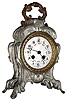 French, Japy Freres, 8 day time and strike platform escapement rococo style mantel clock, c1900.