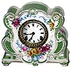 Ansonia Clock Co., New York, Royal Bonn "La Somme" 8 day time and strike porcelain mantel clock, c1900