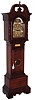 Ridgeway modern reproduction mahogany 8 day Westminster Chime grandmother or dwarf clock, 1988