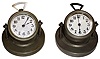 Clocks- 2 (Two) American small nickel plated swivel head 30 hour swivel head desk clocks, early 20th century