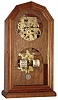Waterbury Clock Co., Waterbury, Conn., upper and lower mechanisms for a calendar clock, 8 day, time and strike, spring driven movement with perpetual calendar, c1880
