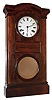 Seth Thomas Clock Co., Thomaston, Conn., "Parlor No. 1", 8 day, time and strike, weight driven movement in rosewood veneer case with painted metal dial and mirror for lower tablet, c1875
