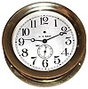 Chelsea Clock Co., Boston, Mass., deck time piece, 8 day, time only spring driven movement in a solid brass case with 8" silvered dial, s#121732 c1918
